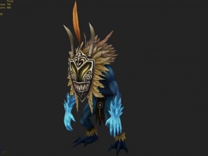 low poly 3d monster - witch Model 3D
