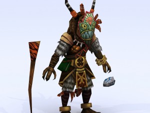low poly 3d monster - sorceress Modèle 3D