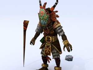 low poly 3d monster - sorceress Modèle 3D