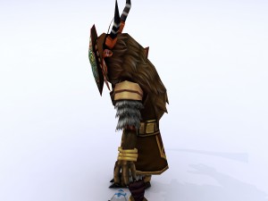 low poly 3d monster - sorceress Modèle 3D
