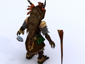low poly 3d monster - sorceress Modèle 3D