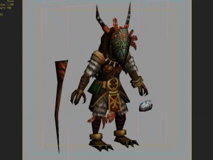 low poly 3d monster - sorceress Modèle 3D