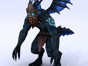 low poly 3d monster - witch god 02 Modelo 3D