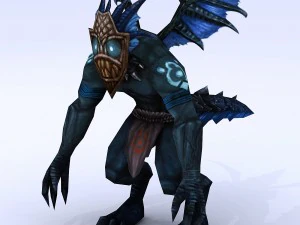 low poly 3d monster - witch god 02 3D Model
