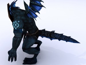 low poly 3d monster - witch god 02 Modelo 3D