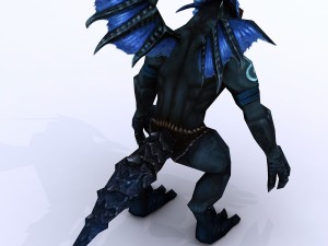 low poly 3d monster - witch god 02 Modelo 3D