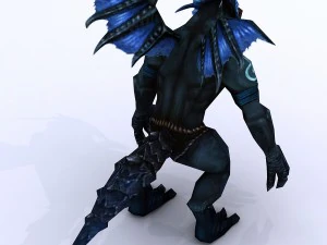 low poly 3d monster - witch god 02 3D Model