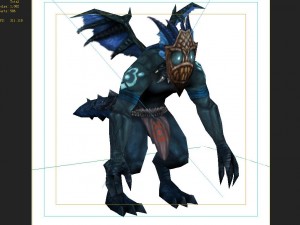 low poly 3d monster - witch god 02 Modelo 3D