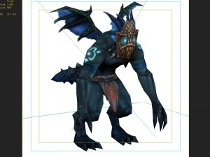 low poly 3d monster - witch god 02 3D Model