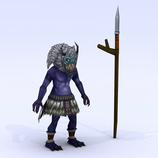 low poly 3d monster - wuyang shennu 3D मॉडल .c4d .max .obj .3ds .fbx .stl .blend 