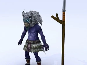low poly 3d monster - wuyang shennu 3D Model