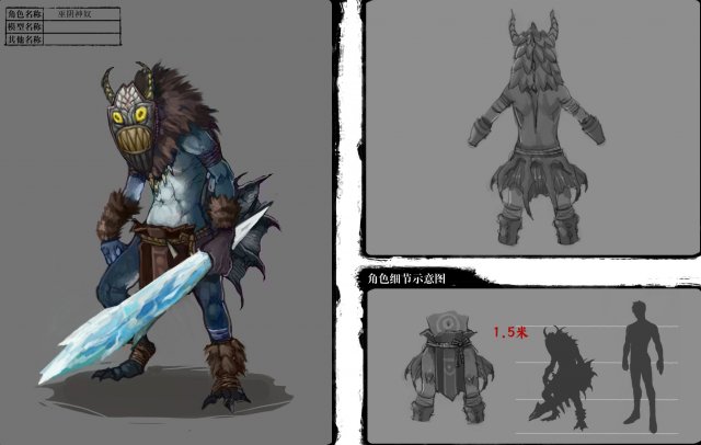 low poly 3d monster - sorcerer 02 3D-Modell .c4d .max .obj .3ds .fbx .stl .blend 