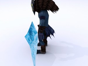 low poly 3d monster - sorcerer 02 3D-Modell