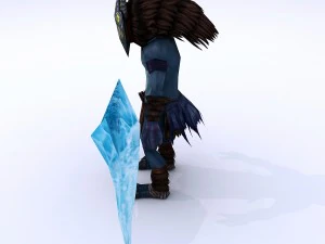 low poly 3d monster - sorcerer 02 3D Model