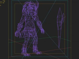 low poly 3d monster - sorcerer 02 3D Model