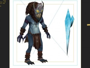 low poly 3d monster - sorcerer 02 3D-Modell
