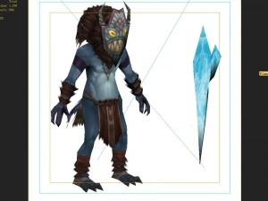 low poly 3d monster - sorcerer 02 3D Model