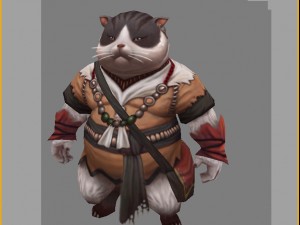 low poly 3d monster - meow 3D मॉडल