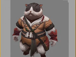 low poly 3d monster - meow 3D Model