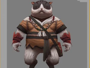 low poly 3d monster - meow 3D Model