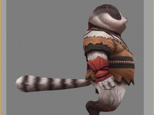 low poly 3d monster - meow 3D मॉडल