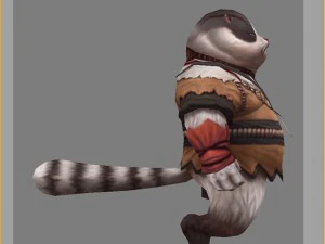 low poly 3d monster - meow 3D Model
