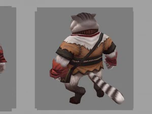 low poly 3d monster - meow 3D Model