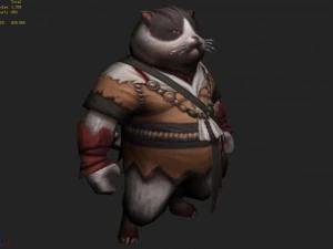 low poly 3d monster - meow 3D Model