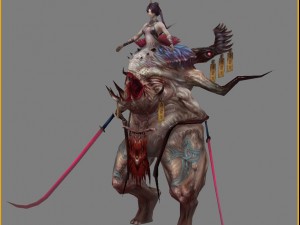 low poly 3d monster - no devil 3D Model
