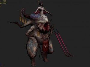 low poly 3d monster - no devil 3D Model