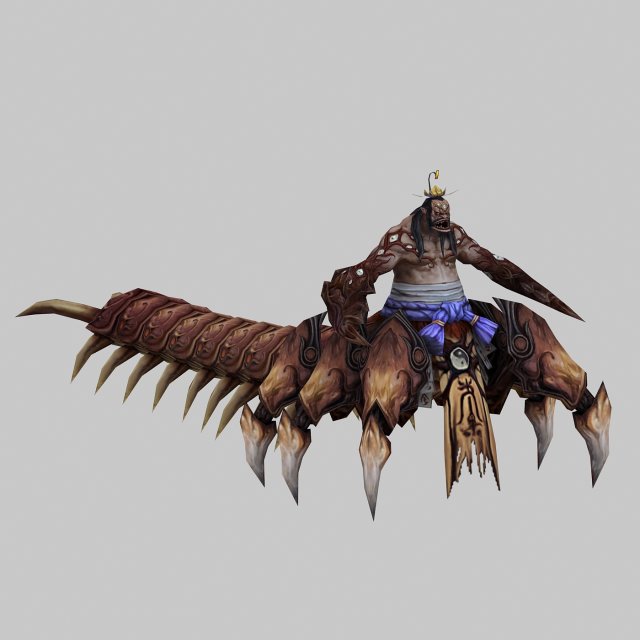 low poly 3d monster - deaf Model 3D .c4d .max .obj .3ds .fbx .stl .blend 