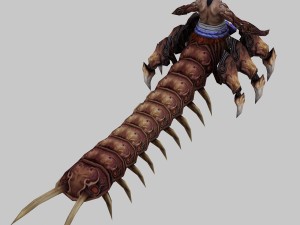 low poly 3d monster - deaf Model 3D