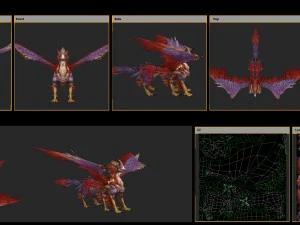 low poly 3d monster - five picks 3D Model