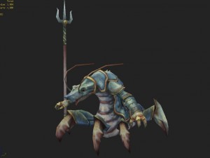 low poly 3d monster - shrimp 3D Modell
