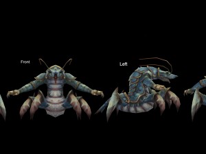 low poly 3d monster - shrimp 3D Modell