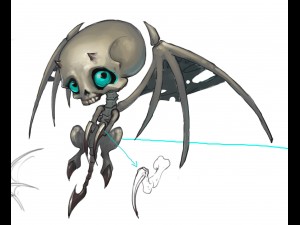 low poly 3d monster - little bone 01 3D Model