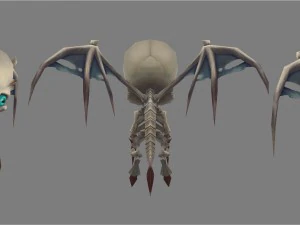 low poly 3d monster - little bone 01 3D Model