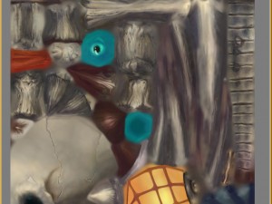 low poly 3d monster - little bone 01 3D Модель