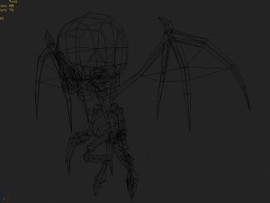 low poly 3d monster - little bone 01 3D Модель