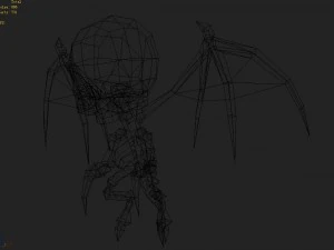 low poly 3d monster - little bone 01 3D Model