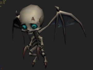 low poly 3d monster - little bone 01 3D Модель