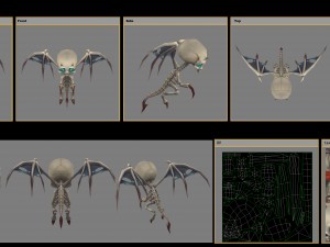 low poly 3d monster - little bone 01 3D Модель