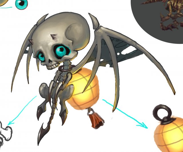 low poly 3d monster - little bone 02 Modello 3D .c4d .max .obj .3ds .fbx .stl .blend 