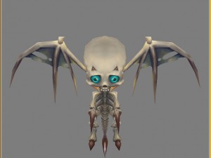 low poly 3d monster - little bone 02 Modello 3D