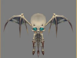 low poly 3d monster - little bone 02 3D Model