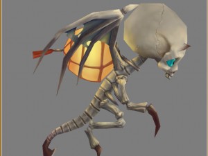 low poly 3d monster - little bone 02 Modello 3D