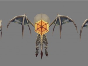 low poly 3d monster - little bone 02 Modello 3D