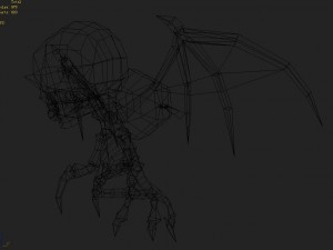 low poly 3d monster - little bone 02 Modello 3D