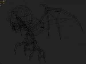 low poly 3d monster - little bone 02 3D Model