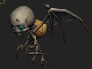 low poly 3d monster - little bone 02 3D Model